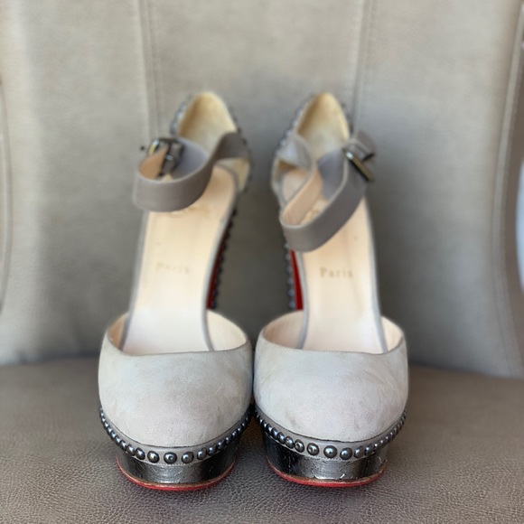 💯🆑LUXURA 140 SUEDE PYTHON TAUPE/GRAY/SILVER 40.5 - Picture 4 of 8